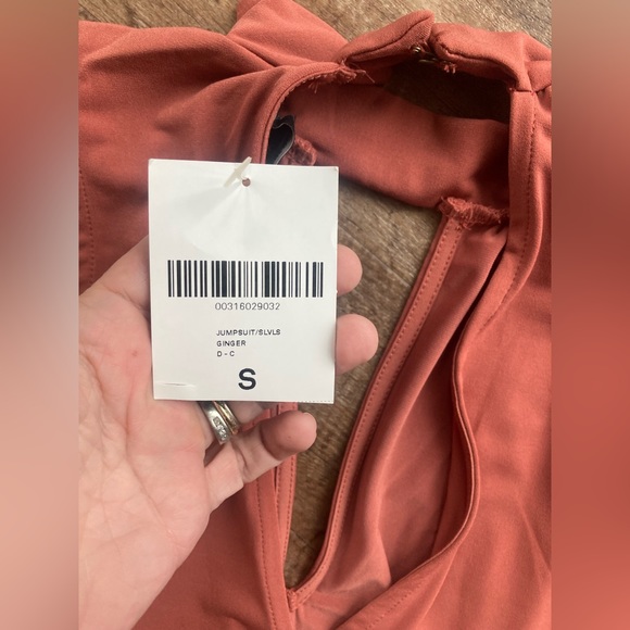 Pants & Jumpsuits Salmon Colored Jumpsuit With Wide Legflare Poshmark